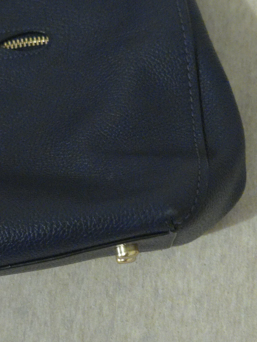 Coach Navy Leather Shoulder Bag